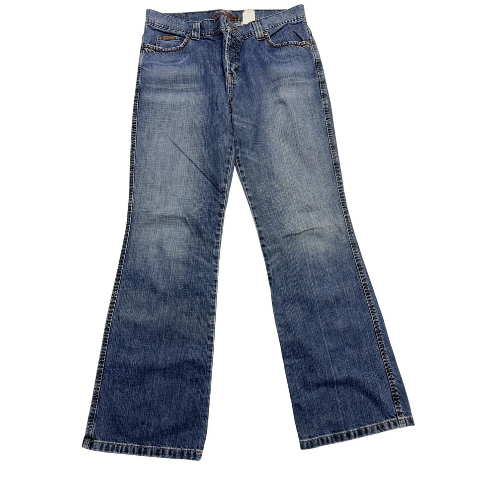 Eddie Bauer Jeans Womens 10‎ Blue Med Wash High Rise Straight Denim 33x31
